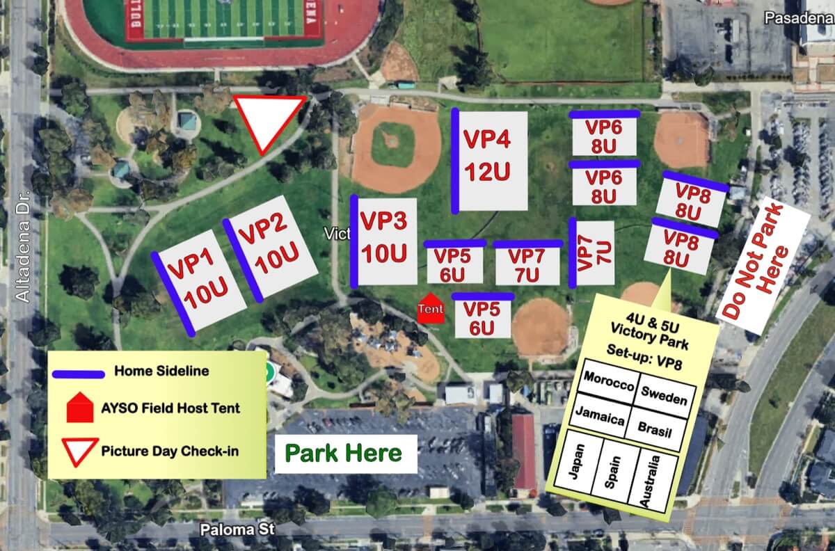 Victory Park game field map