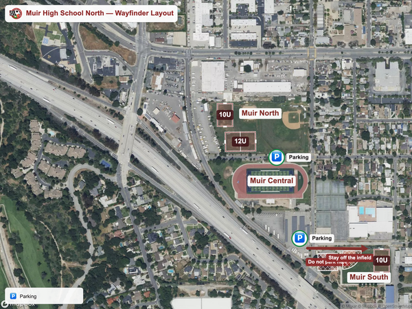 Muir High School North wayfinder field map