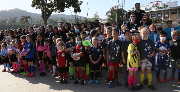 Region 13 players of all ages gathered in front of the Rose Bowl