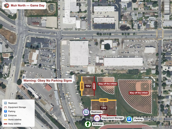 Muir North game field map