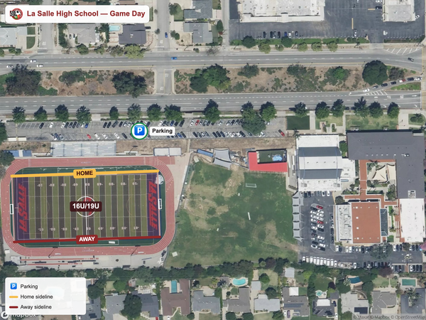 La Salle High School game field map