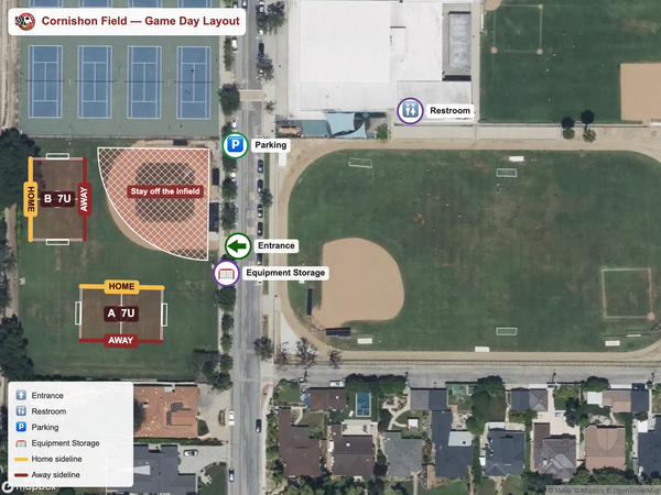 Cornishon Field game field map