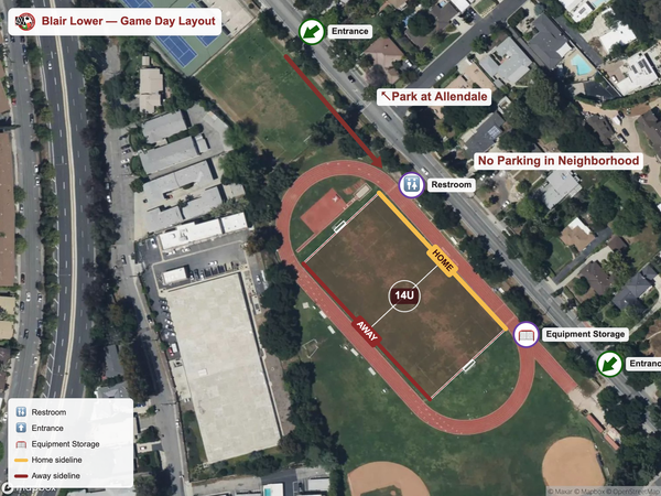 Blair Lower game field map