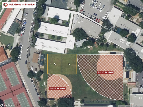 Oak Grove practice field map