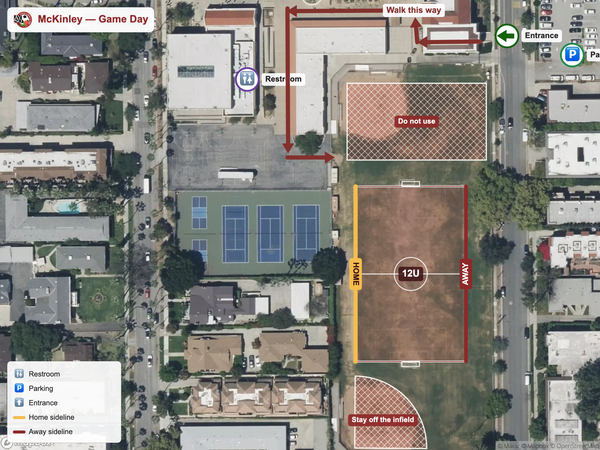 McKinley game field map