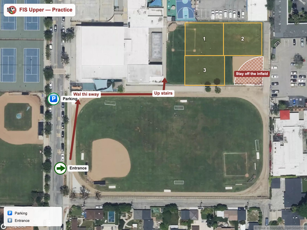 FIS Upper practice field map
